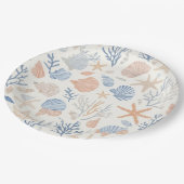 素朴沿岸 – 貝類、ヒトデ、リーフ(34) ペーパープレート (アングル)