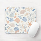 素朴沿岸 – 貝類、ヒトデ、リーフ(34) マウスパッド (マウス)