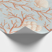 素朴沿岸 – 貝類、ヒトデ、リーフ(36) ラッピングペーパー (角)