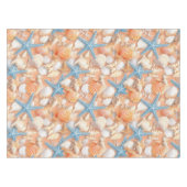 素朴沿岸 – 貝類、ヒトデ、リーフ(4) テーブルクロス (正面(横))