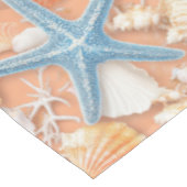 素朴沿岸 – 貝類、ヒトデ、リーフ(4) テーブルクロス (アングル)