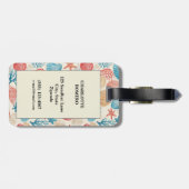 素朴沿岸 – 貝類、ヒトデ、リーフ(7) ラゲッジタグ (裏面横)