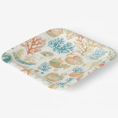 素朴沿岸 – 貝類、ヒトデ、リーフ(9) ペーパープレート (傾斜あり)