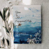 素朴海婚約パーティ招待状 招待状