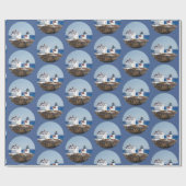 素朴海灯台クリスマス ラッピングペーパー (フラット)