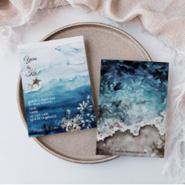 素朴海結婚式招待状 招待状