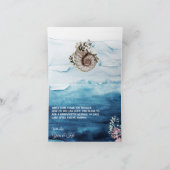 素朴海結婚折り曲げサンキューカード サンキューカード (内部)