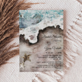 素朴海 |ビーチ先ブライダルシャワー 招待状