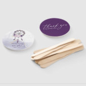 素朴深いパープルフローラドリームキャッチャー ハンドファン (組立なし)