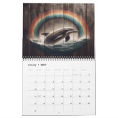 素朴深い2025イルカ カレンダー (1月 2027)