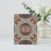 素朴溝のメ結婚ニューおよびテーブル番号 ポストカード (スタンド正面)