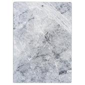 素朴灰色の大理石ブラック金ゴールドモノグラムの クリップボード (裏面)