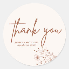 素朴焼きオレンエレガントジボホサンキュー結婚ズ ラウンドシール