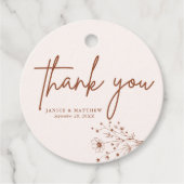 素朴焼きオレンジボホサンキュー結婚ズ フェイバータグ (正面)