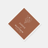 素朴焼きオレンジボ結婚ホ スタンダードカクテルナプキン (角)