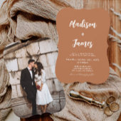 素朴焼けオレンジ結婚色 招待状