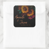 素朴燃えたオかわいらしレンジ結婚フローラ スクエアシール (バッグ)