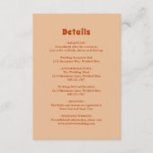 素朴燃えたオモダンレ結婚ンジ エンクロージャーカード (正面)