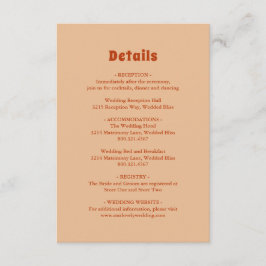 素朴燃えたオモダンレ結婚ンジ エンクロージャーカード