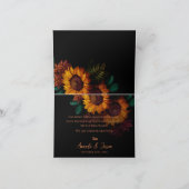 素朴燃えたオレンジ色のフローラ結婚のサンキューカード サンキューカード (内部)