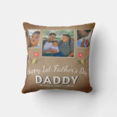 素朴父の日のパパ記念の日3写真 クッション (裏面)