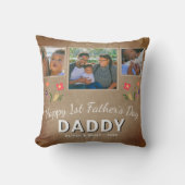素朴父の日のパパ記念の日3写真 クッション (正面)