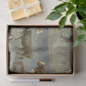 素朴牛の牛の農家のパターンの切り離し 薄葉紙 (ギフト)