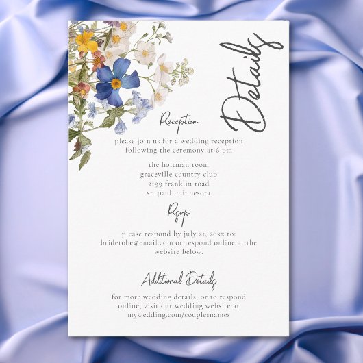 素朴牧草地ワイルドフラワーパープルウォーター エンクロージャーカード