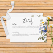 素朴牧草地ワイルドフラワーパープルウォーター エンクロージャーカード