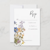 素朴牧草地ワイルドフラワーパープルウォーター 出欠カード (正面)