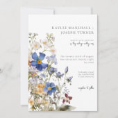 素朴牧草地ワイルドフラワーパープルウォーター 招待状 (正面)