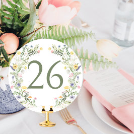 素朴牧草花結婚夏のテーブル番号 招待状