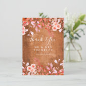 素朴牧草野の花フローラ結婚ありがとうございました カード (スタンド正面)