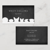 素朴犬のシルエット 名刺 (正面/裏面)