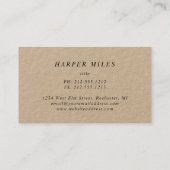 素朴犬のポーパスクラフト紙アポイントメントカード 名刺 (裏面)