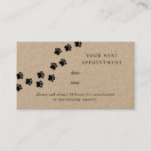 素朴犬のポーパスクラフト紙アポイントメントカード 名刺 (正面)