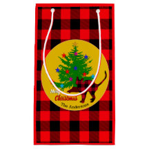 素朴猫、クリスマスツリー、苗字、赤い格子柄