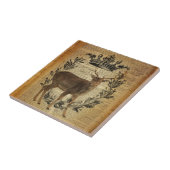 素朴王冠のアウトドアースホワイトテールバック鹿 タイル (側面)