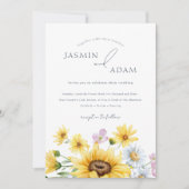 素朴王室の青いオピュレ結婚ンス 招待状 (正面)