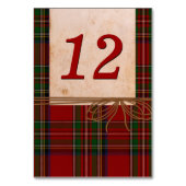 素朴王室のStewart Plaidの結婚テーブル番号 テーブルナンバー (裏面)