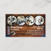 素朴理容師ショップかみそりブラシポールフォト 名刺 (裏面)