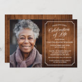 素朴生活葬儀招待状お祝い 招待状 (正面/裏面)