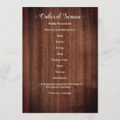 素朴生活追悼事業お祝い プログラム (裏面)