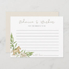 素朴男女兼用アドバイスは赤ちゃんシャワーを希望 アドバイスカード