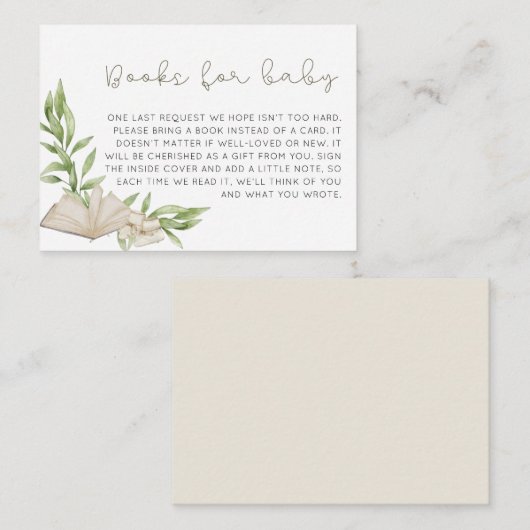 素朴男女兼用ベビー エンクロージャーカード (正面/裏面)