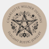 素朴異教のウィッカ信者素朴ジュエリー ラウンドシール (正面)