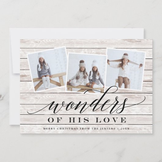 素朴疑問に思 | ホリデーフォトコラージュカード シーズンカード (正面)