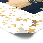 素朴白パーソナライズされた写結婚真 ポスター (コーナー)