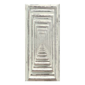 素朴白フレームとバーラップ結婚のメニュー ラックカード