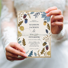 素朴白紅葉結婚ズ 招待状